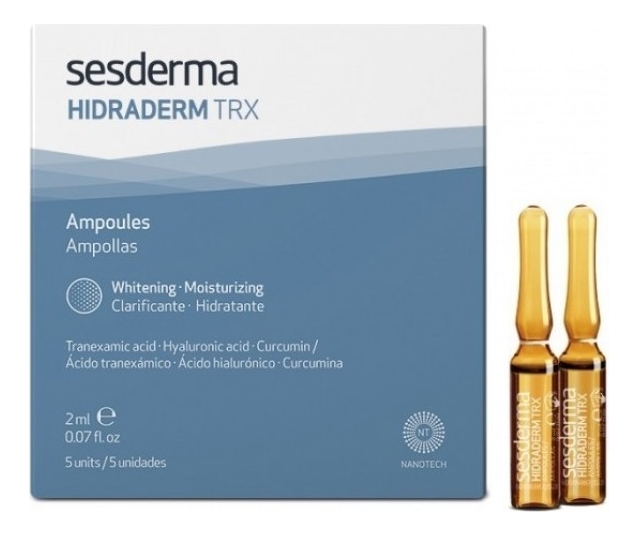 

Осветляющее и увлажняющее средство для лица Hidraderm TRX Ampoules 5*2мл