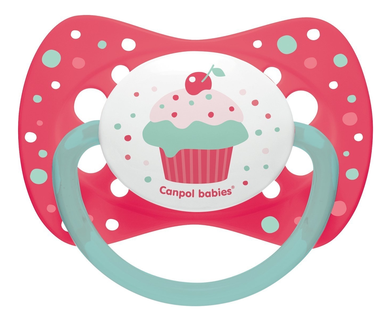 

Пустышка симметричная силиконовая 0-6мес Cupcake (розовая)