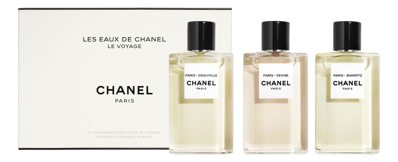 Les Eaux De Chanel Le Voyage: набор 3*50мл (Paris Deauville + Paris Venise + Paris Biarritz) les eaux de chanel le voyage набор 3 50мл paris deauville paris venise paris biarritz