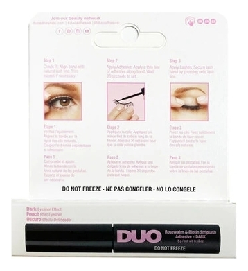 

Клей для ресниц с успокаивающими ингредиентами Duo Rosewater & Biotin Striplash Adhesive: Dark, Клей для ресниц с успокаивающими ингредиентами Duo Rosewater & Biotin Striplash Adhesive