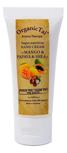 Купить Супер питательный крем для рук Extra Nutrition Hand Cream Mango & Papaya & Shea: Крем 60мл, Супер питательный крем для рук Extra Nutrition Hand Cream Mango & Papaya & Shea, Organic Tai