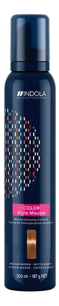 

Оттеночный мусс с эффектом стайлинга Color Style Mousse 200мл: Medium Brown, Оттеночный мусс с эффектом стайлинга Color Style Mousse 200мл