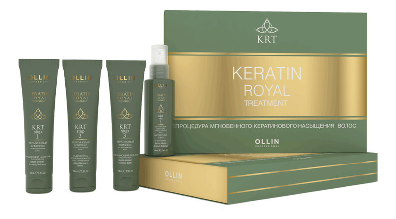 Набор для волос с кератином Keratin Royal Treatment 4*100мл (шампунь + бальзам + сыворотка + спрей)
