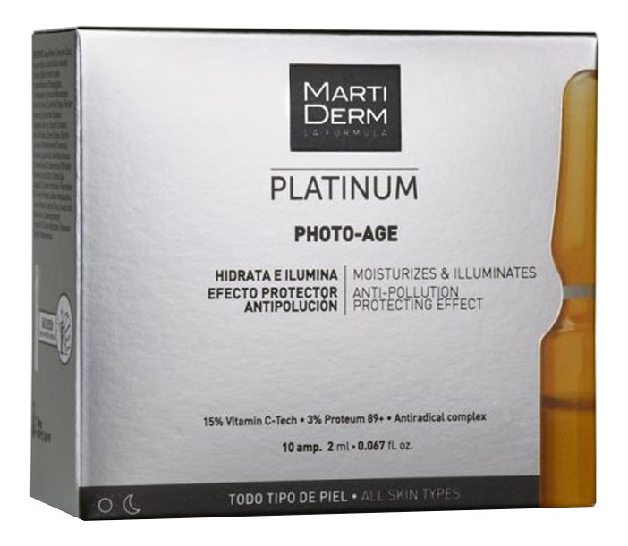Ампульная сыворотка для лица с гиалуроновой кислотой Platinum Photo Age HA+: Сыворотка 10*2мл