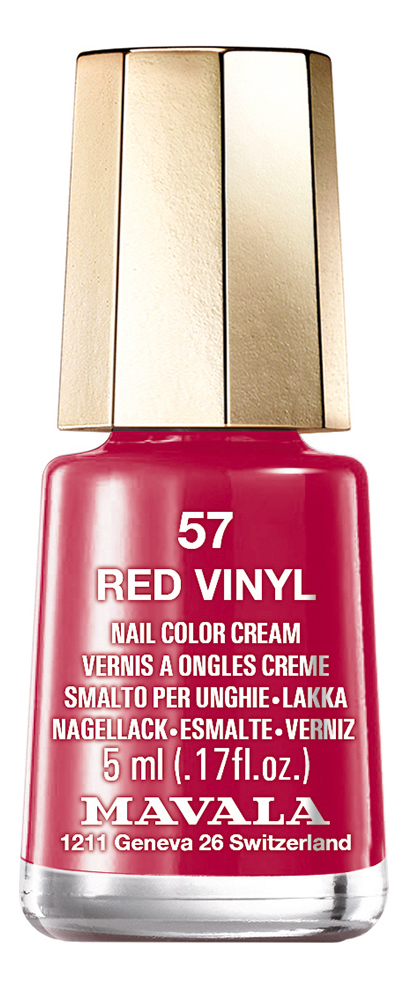 

Лак для ногтей Nail Color Cream 5мл: 57 Red Vinyl, Лак для ногтей Nail Color Cream 5мл