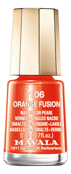 

Лак для ногтей Nail Color Pearl 5мл: 106 Orange Fusion, Лак для ногтей Nail Color Pearl 5мл