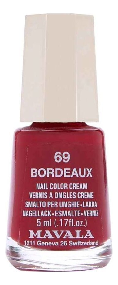 Купить Лак для ногтей Nail Color Cream 5мл: 69 Boardeaux, MAVALA