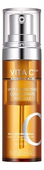 Концентрированная сыворотка с витамином С Vita C Plus Spot Correcting Concentrate Ampoule 15г антивозрастная сыворотка ампула с витамином с missha vita c plus spot correcting