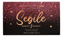 Makeup Revolution Палетка теней для век Sebile Night 2 Night 18г