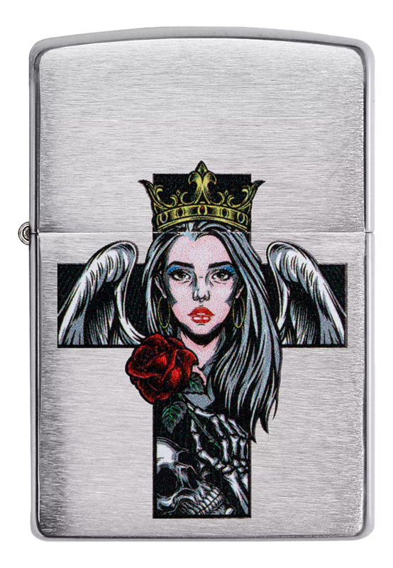 Зажигалка бензиновая Cross Queen Skull Design 49262 от Randewoo