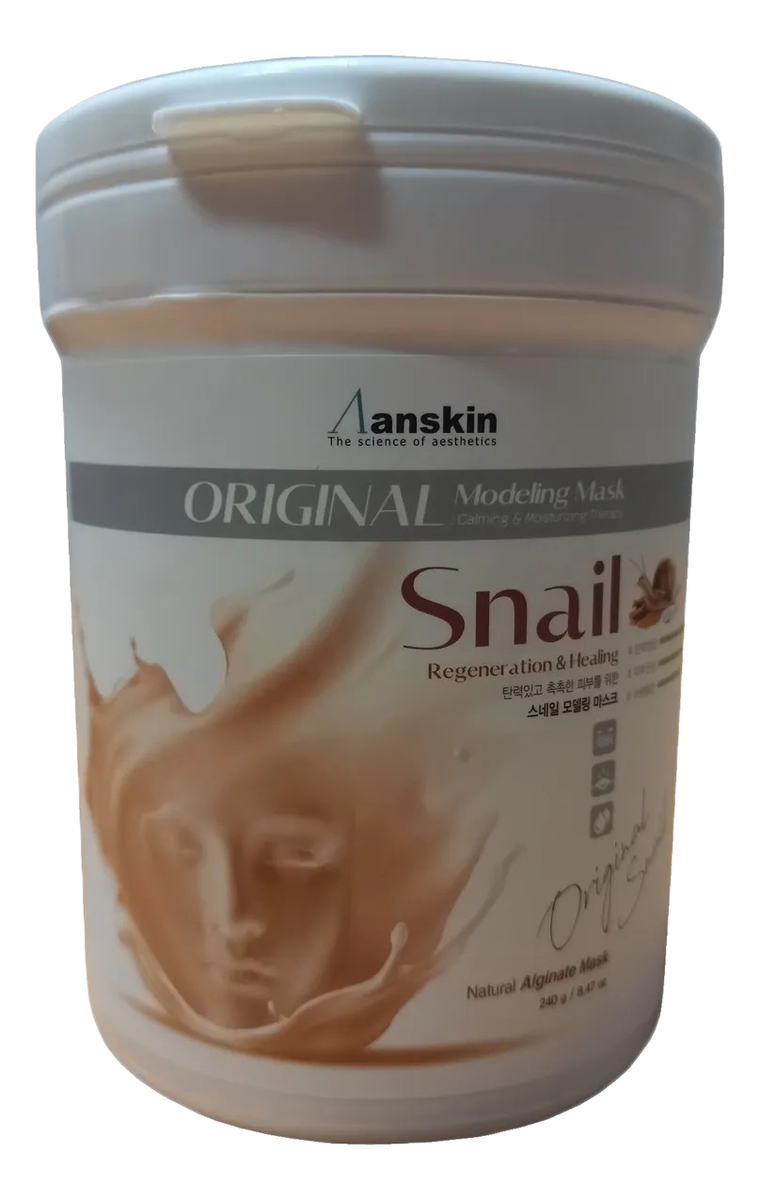 Маска альгинатная для лица с муцином улитки Snail Modeling Mask: Маска 240г