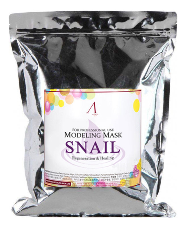 

Маска альгинатная для лица с муцином улитки Snail Modeling Mask: Маска 1000г, Маска альгинатная для лица с муцином улитки Snail Modeling Mask