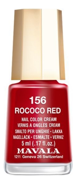

Лак для ногтей Nail Color Cream 5мл: 156 Rococo Red, Лак для ногтей Nail Color Cream 5мл