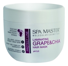 Spa Master Professional Ламинирующая маска для защиты цвета волос Protect Line Laminating Grape & Chia Hair Mask 500мл
