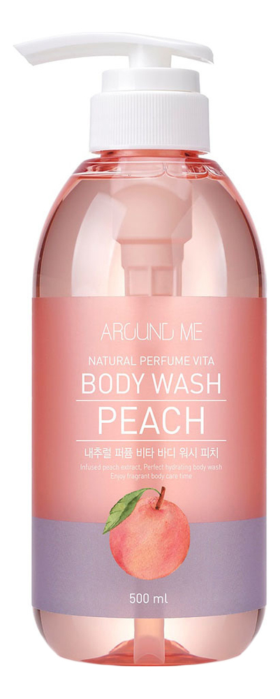 

Гель для душа Around Me Natural Perfume Vita Body Wash Peach 500мл