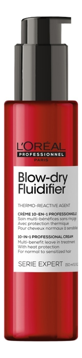 Термозащитный крем для волос Serie Exspert Blow-Dry Fludifier 150мл