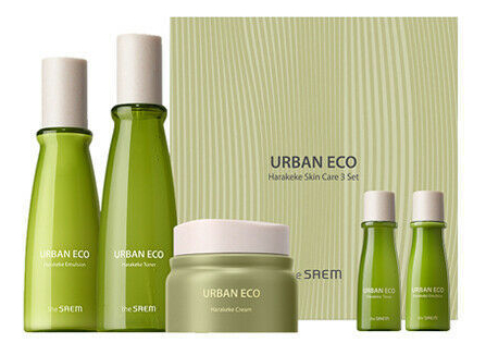 Набор для лица Urban Eco Harakeke Skin Care (тонер 150мл/31мл + эмульсия 130мл/31мл + крем 50мл) набор для лица mineral homme black ex 2 тонер 130мл 31мл эмульсия 130 31мл