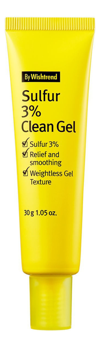 

Точечное средство для лица против акне с серой Sulfur 3% Clean Gel 30г