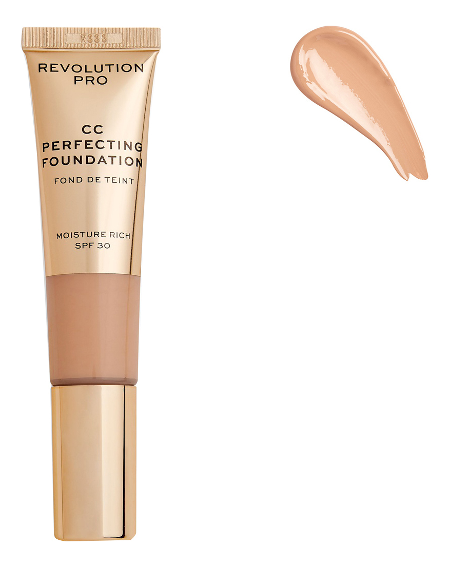 Тональная основа для лица CC Perfecting Foundation SPF30 26мл: F3 тональная основа revolution pro cc perfecting foundation 26 г