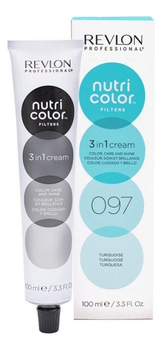 

Тонирующий крем-бальзам без аммиака Nutri Color Filters 3 In 1 Cream 097 Turquoise: Крем-бальзам 100мл, Тонирующий крем-бальзам без аммиака Nutri Color Filters 3 In 1 Cream 097 Turquoise