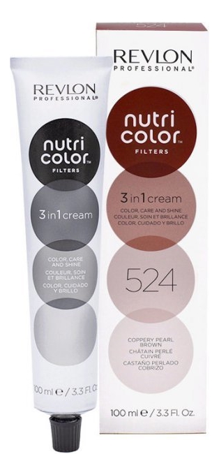 

Тонирующий крем-бальзам без аммиака Nutri Color Filters 3 In 1 Cream 524 Coppery Pearl Brown: Крем-бальзам 100мл, Тонирующий крем-бальзам без аммиака Nutri Color Filters 3 In 1 Cream 524 Coppery Pearl Brown