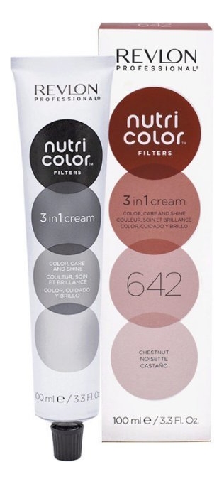 Тонирующий крем-бальзам без аммиака Nutri Color Filters 3 In 1 Cream 642 Chestnut: Крем-бальзам 100мл