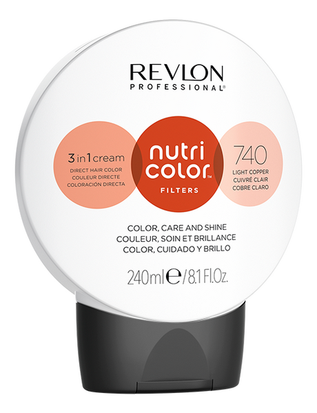 Тонирующий крем-бальзам без аммиака Nutri Color Filters 3 In 1 Cream 740 Light Copper: Крем-бальзам 240мл