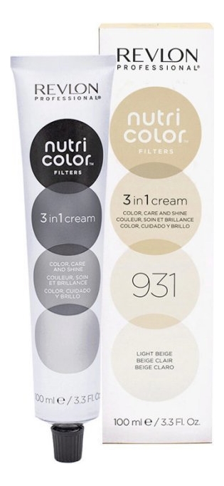 Тонирующий крем-бальзам без аммиака Nutri Color Filters 3 In 1 Cream 931 Light Beige: Крем-бальзам 100мл
