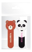 Solomeya Набор пилок для ногтей Little Bear Nail File 180/220 & Little Panda Shiner