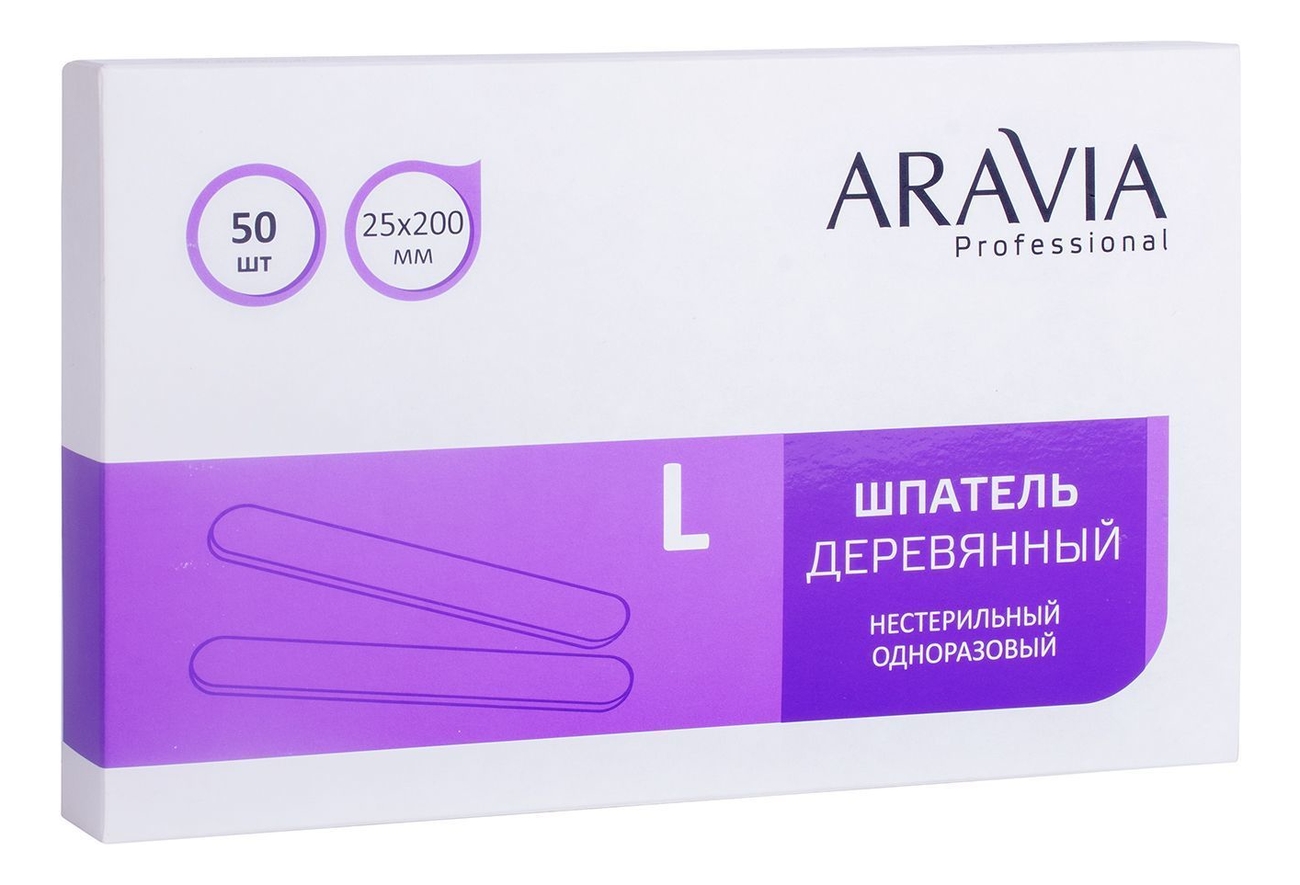 

Шпатели деревянные одноразовые Professional 50шт (размер L)