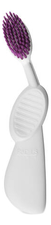 Radius Зубная щетка для левшей с резиновой ручкой Toothbrush Flex Brush White Purple SLB-116