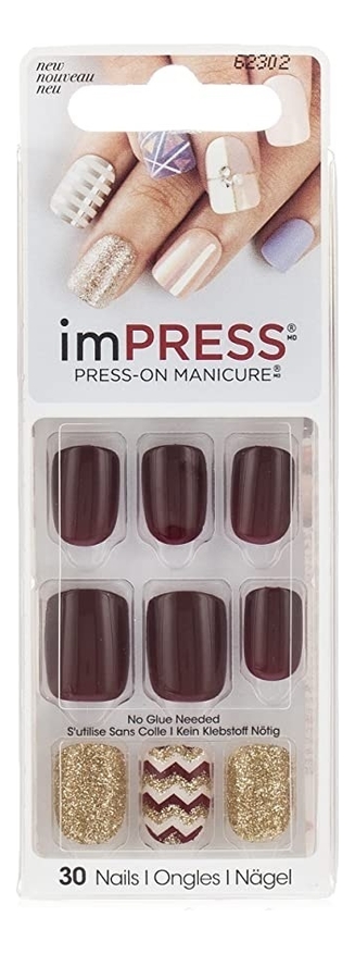 Накладные ногти Согретые сердца Impress Manicure Accent Symphony BIPA010С 30шт (средняя длина)