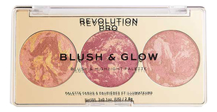 Палетка для макияжа 3 в 1 Blush & Glow 2,8г