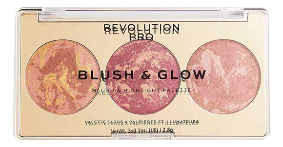 

Палетка для макияжа 3 в 1 Blush & Glow 2,8г: Cranberry Glow, Палетка для макияжа 3 в 1 Blush & Glow 2,8г