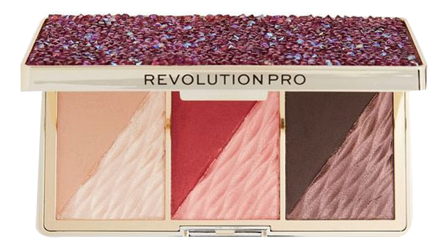 Палетка для макияжа 3 в 1 Crystal Luxe 2,8г: Berry Flush