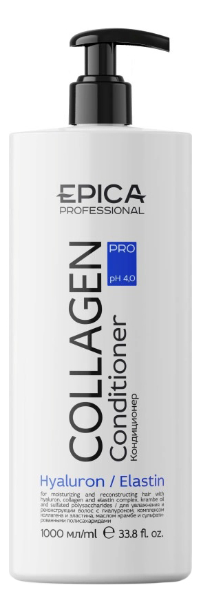 

Кондиционер для увлажнения и реконструкции волос Collagen PRO Hyaluron Conditioner: Кондиционер 1000мл, Кондиционер для увлажнения и реконструкции волос Collagen Pro Hyaluron Conditioner
