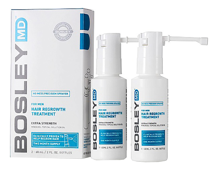 

Спрей усилитель роста волос для мужчин Hair Regrowth Spray For Men 5% 2*60мл