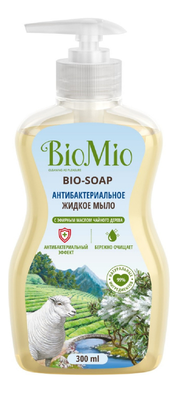 Купить Антибактериальное жидкое мыло с маслом чайного дерева Bio-Soap 300мл, BioMio