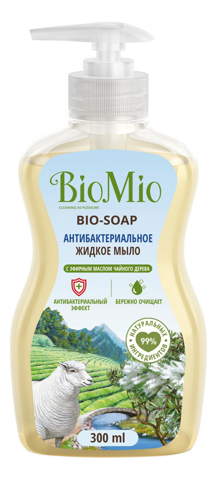 Антибактериальное жидкое мыло с маслом чайного дерева Bio-Soap 300мл антибактериальное жидкое мыло с маслом чайного дерева bio soap 300мл