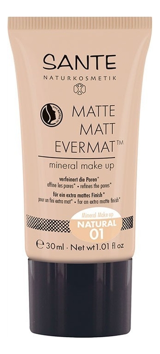 

Матирующий тональный крем для лица Matte Matt Evermat 30мл: No 01, Матирующий тональный крем для лица Matte Matt Evermat 30мл