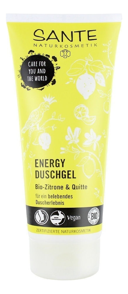 Гель для душа Energy Duschgel Bio-Zitrone & Quitte: Гель 200мл