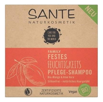 

Увлажняющий твердый шампунь для волос Family Flester Feuchtigkeits Pflege-Shampoo Bio-Mango & Aloe Vera 60г