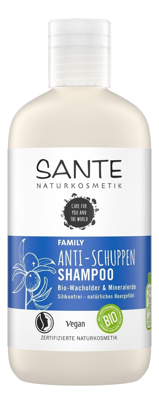 Шампунь для волос от перхоти Family Shampoo Anti-Schuppen Bio-Wacholder  Mineralerde: Шампунь 250мл