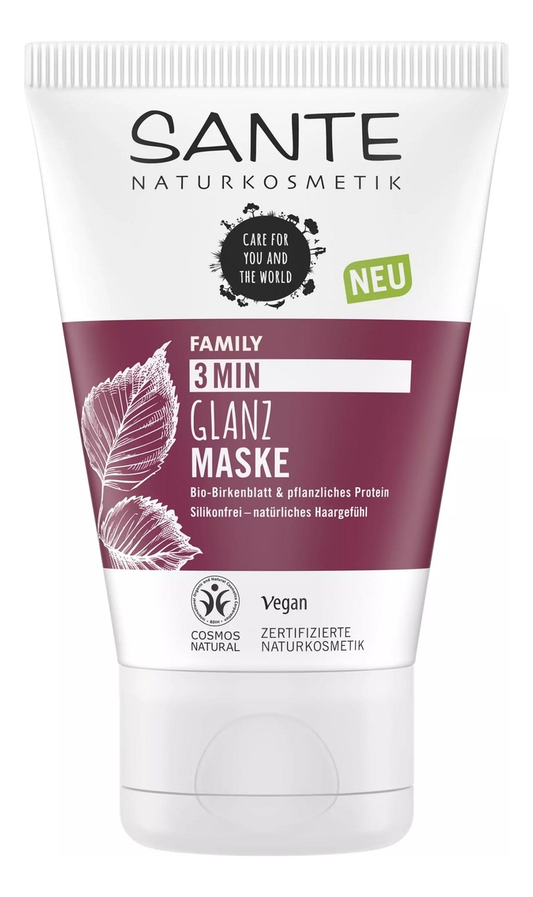 Экспресс-маска для блеска волос Family 3 Min Glanz Maske Bio-Birkenblatt & Pflanzliches Protein 100мл