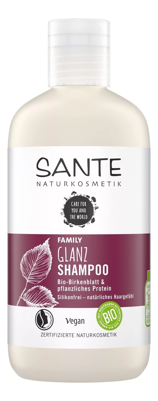 Шампунь для блеска волос Family Glanz Shampoo Bio-Birkenblatt & Pflanzliches Protein: Шампунь 250мл