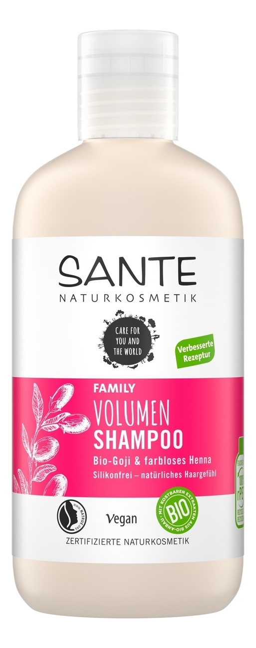 

Шампунь для объема волос Family Volumen Shampoo Bio-Goji & Farbloses Henna: Шампунь 250мл, Шампунь для объема волос Family Volumen Shampoo Bio-Goji & Farbloses Henna