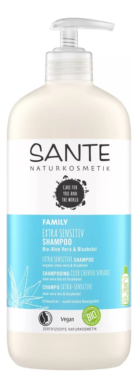 

Шампунь для чувствительной кожи головы Family Extra Sensitiv Shampoo Bio-Aloe Vera & Bisabolol: Шампунь 500мл, Шампунь для чувствительной кожи головы Family Extra Sensitiv Shampoo Bio-Aloe Vera & Bisabolol