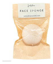 SmoRodina Спонж конжаковый для умывания с белой глиной Face Sponge