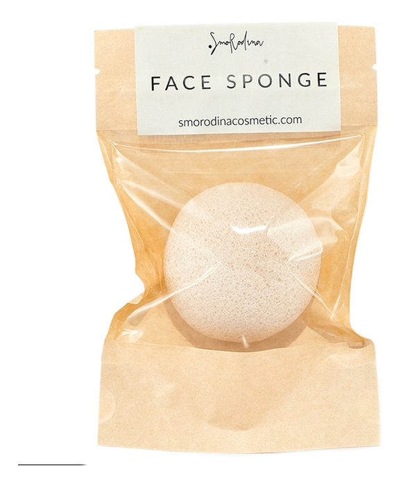 Спонж конжаковый для умывания с белой глиной Face Sponge smorodina спонж конжаковый с белой глиной 12 г smorodina