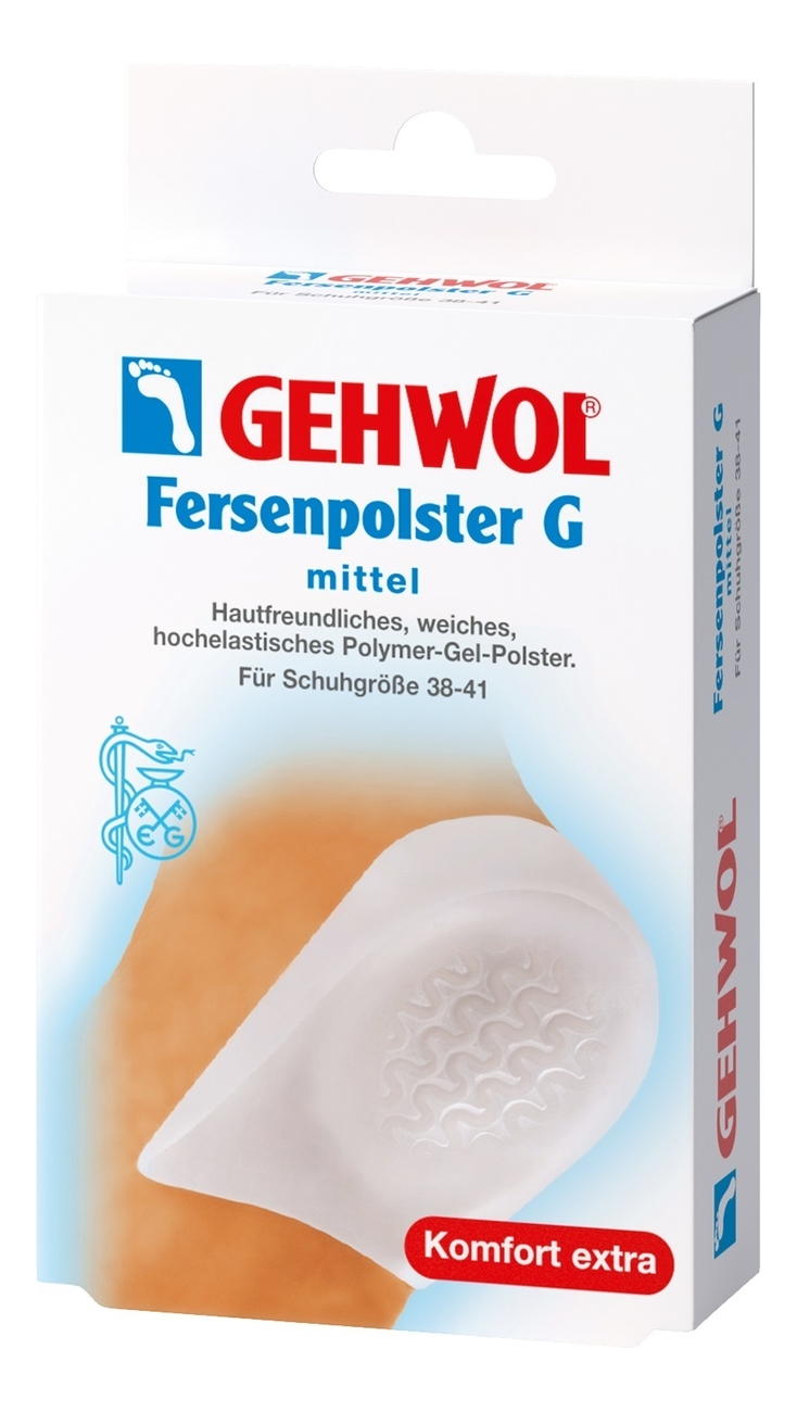 Защитная подушка под пятку Fersenpolster G 2шт (маленький размер): Средний размер защитное гель кольцо zehenschutzring g 2шт средний размер